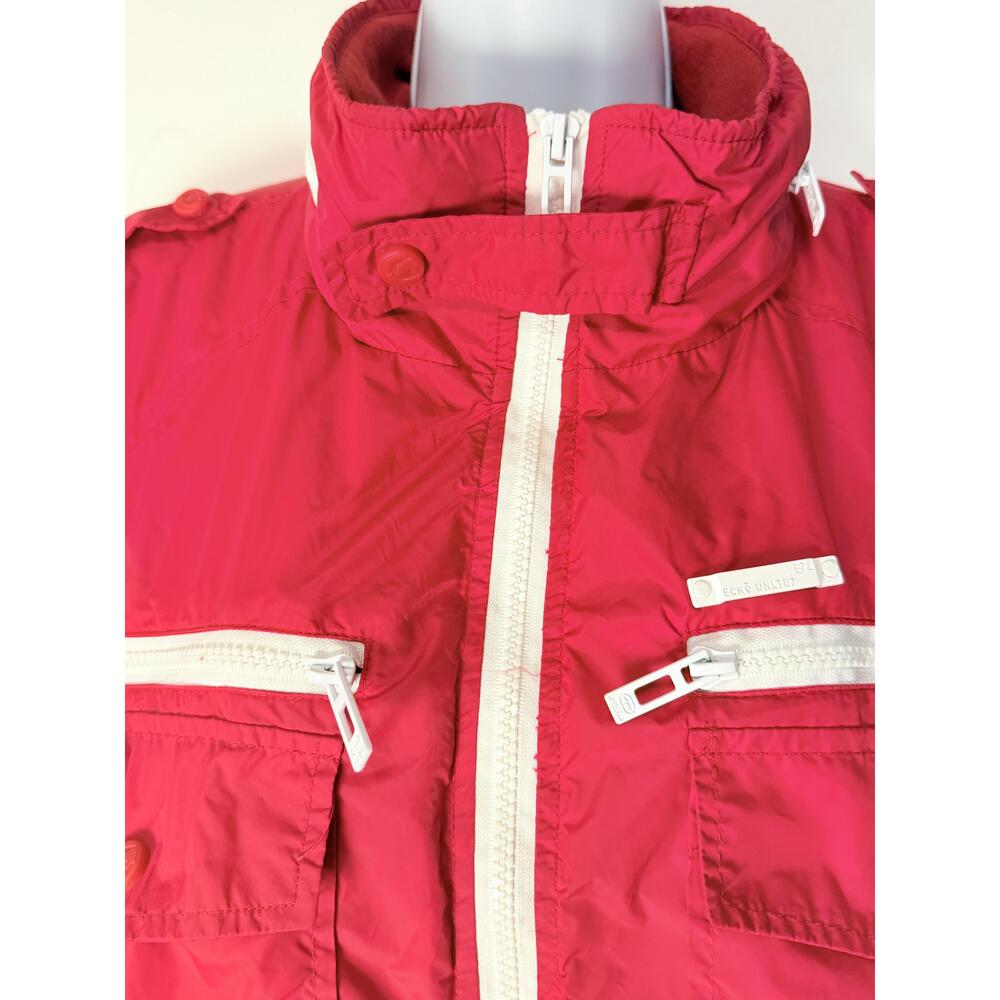 Ecko Unlimited Womens Red Front Zipper Multiple Pockets Windbreaker Jacket M - Picture 5 of 15